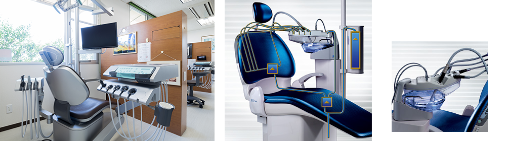 クリーンシステム搭載の診療台