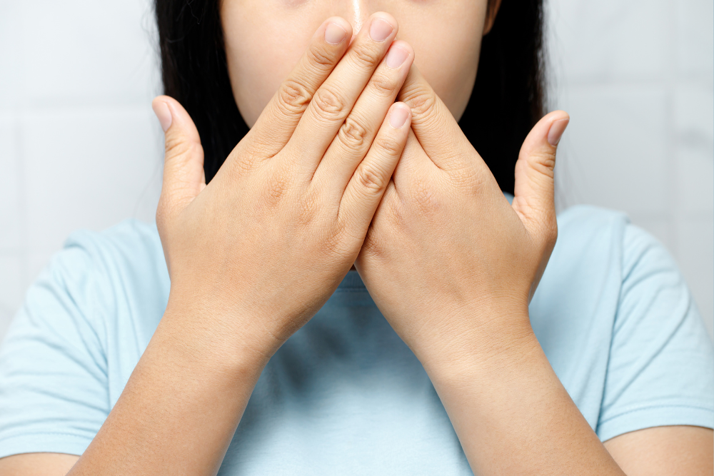 口呼吸ではなく鼻呼吸を意識する